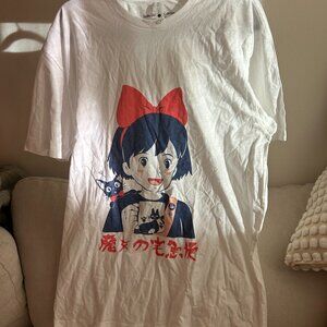 Studio Ghibli Kiki's Delivery Service Print T-Shirt, White, XL